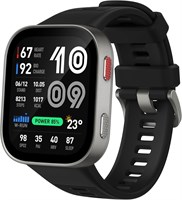 Смарт-часы Amazfit Bip Max 50 мм, 2,07-дюймовый AMOLED-дисплей, 20 дней работы от батареи, GPS, 4 ГБ памяти, офлайн-карты, фитнес-трекер, гибридные тренировки, более 150 видов спорта, режим HYROX, водонепроницаемость 5 ATM, для Android и iPhone, серебрист 1000034105