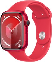 Восстановленные смарт-часы Apple Watch Series 9 [GPS + Cellular 45 мм] с алюминиевым корпусом (PRODUCT) RED и спортивным ремешком (PRODUCT) RED размера M/L. Фитнес-трекер, приложения для измерения уровня кислорода в крови и ЭКГ, водонепроницаемость 1000034150