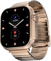 Смарт-часы Fire_Boltt Gladiator + 1,96-дюймовый AMOLED-дисплей, вращающаяся заводная головка, более 115 спортивных режимов и Bluetooth-звонки, голосовой помощник с искусственным интеллектом, BSW142 (сталь, розовое золото) (восстановленные) 1000034199