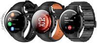Смарт-часы HainoTeko RW-74 Mini с водонепроницаемым корпусом, изогнутым AMOLED-дисплеем, Bluetooth, 3 ремешками и зарядным кабелем (черные) для женщин 1000034228