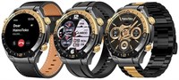 Смарт-часы HainoTeko RW-68 с AMOLED-дисплеем, Bluetooth, GPS, отображением карт и 3 парами ремешков, черные 1000013479