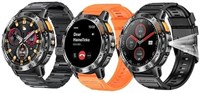 Водонепроницаемые смарт-часы HainoTeko Haino Teko-6 с AMOLED-дисплеем, 3 парами ремешков и встроенным фонариком, разработанные для мужчин и мальчиков 1000013254