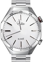 Смарт-часы Xcell Elite7, 1,52-дюймовый HD-дисплей, Bluetooth-звонки, беспроводная зарядка, измерение пульса/артериального давления/SpO?, многоязычный интерфейс, защита от воды и пыли (IP67), 7 дней автономной работы, совместимость с iOS/Android — серебрис 1000034259