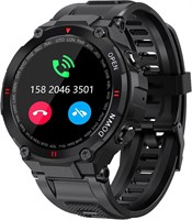 EIGIIS Военные смарт-часы для мужчин, водонепроницаемые, тактические, с Bluetooth, функцией разговора и динамиком, 1,3-дюймовым сенсорным HD-экраном, фитнес-трекером, совместимые с iPhone и Samsung (черные) 1000034262