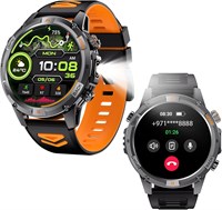 Умные часы Bostbo Military Smart Watch со встроенным GPS, более 100 спортивных режимов для мужчин, с фонариком, совместимые с телефонами Android и iPhone, 1,46-дюймовый IPS-экран, Bluetooth, компас 1000034264