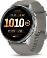 GARMIN Venu 4-45 мм, серебристый/серый | Смарт-часы с AMOLED-экраном и GPS, до 12 дней автономной работы | Расширенные функции для здоровья и фитнеса | Яркий светодиодный фонарик, расширенное отслеживание сна 1000034279