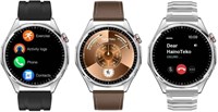 Водонепроницаемые смарт-часы HainoTeko RW-78 с AMOLED-дисплеем, Bluetooth-звонками, 10 днями автономной работы, 3 парами ремешков и зарядным кабелем, подходят для женщин и мужчин (серебристый) 1000034289