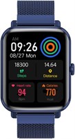 Фитнес-часы Promate Fitness Smart Watch с 37 спортивными режимами, Bluetooth, 1,78-дюймовым AMOLED-дисплеем, хранилищем мультимедиа, 20-дневным временем автономной работы и водонепроницаемостью IP68, совместимы с Apple, Samsung, Huawei, ProWatch-M18-Blue 1000034293
