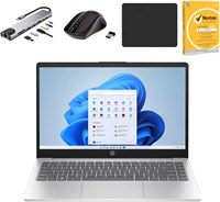 Ноутбук HP AI 14" 14-hc003nia, Intel Core Ultra 5 225U (до 4,8 ГГц, 12 ядер), 16 ГБ ОЗУ, 1 ТБ NVMe SSD, 14-дюймовый FHD-дисплей, графика Intel, клавиатура с подсветкой, Windows 11, серебристый цвет в комплекте 1000034664