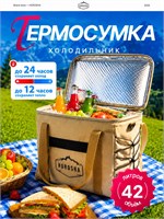 Сумка-термос холодильник объемом 42 литра предназначена для использования во время пикника или отдыха на природе 1000034367