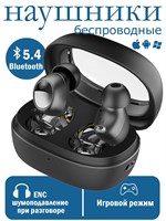 Беспроводные наушники с микрофоном, совместимые с устройствами на базе Android, включая телефоны. Миниатюрные чёрные наушники, подключаемые через USB Type-C 1000034911
