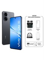 vivo V70 Lite AI 5G Dual SIM, элегантный черный цвет, 8 ГБ ОЗУ, 256 ГБ памяти (поддержка зарядного устройства 90 Вт), эксклюзивные подарки: беспроводные наушники V-Premier TWS, 24 месяца гарантии + 1 год замены экрана — глобальная версия 1000035023