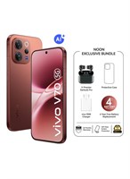 vivo V70 5G AI Dual SIM Sandalwood Brown 8GB 256GB с эксклюзивными подарками: TWS-браслет, зарядное устройство 90 Вт, защитный чехол, 4 года бесплатной замены аккумулятора и 24 месяца гарантии + 1 год замены экрана - глобальная версия 1000035147