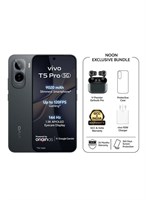 vivo T5 Pro 5G AI Dual SIM Black 8GB 256GB с эксклюзивными подарками: TWS Pro, зарядное устройство 90 Вт, защитный чехол и 24-месячная гарантия + 1 год на замену экрана - глобальная версия 1000035252