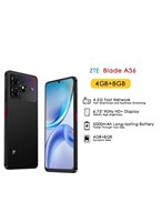 ZTE Blade A36 Dual SIM Nebula Black 4GB+8GB RAM 64GB 4G With Charger - Middle East Version 1000035381