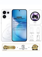OPPO Reno16 F AI Phone Dual SIM 5G Pop White 8GB RAM 256GB With OPPO Bubble + OPPO Enco Buds3 Pro + OPPO Magnetic Case - Middle East Version 1000035412