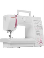 Швейная машина JANOME Q-23P - это классическая электромеханическая модель с вертикальным качающимся петлителем, оснащенная функцией автоматического создания петель 1000036022