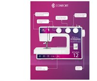 Швейная машина Comfort Studio 12 - это модель, которая предлагает комфорт и удобство при шитье 1000036212