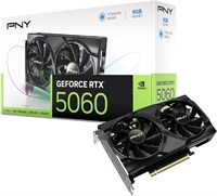 Видеокарта PNY GEFORCE RTX™ 5060 8GB с двумя вентиляторами и поддержкой DLSS 4 1000036225
