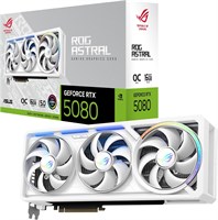 ASUS ROG Astral GeForce RTX™ 5080 16GB GDDR7 White OC Edition — видеокарта с четырьмя вентиляторами, обеспечивающая беспрецедентный воздушный поток и давление для оптимальной производительности 1000036233