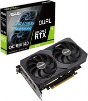 Видеокарта Asus Dual NVIDIA GeForce RTX 3050 OC Edition Gaming, PCIe 4.0, 8 ГБ памяти GDDR6, HDMI 2.1, DisplayPort 1.4a, двухслотовая конструкция, вентилятор Axial-tech, технология 0 дБ, стальной кронштейн - черная 1000036229