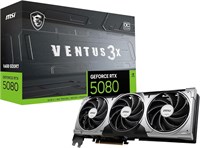 MSI GeForce RTX 5080 16G Ventus 3X OC — 16 ГБ GDDR7 (30 Гбит/с/256-бит), PCIe 5, Boost: 2640 МГц, HDMI 2.1b, DisplayPort 2.1b 1000036253