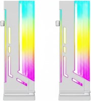 Кронштейн для поддержки видеокарты с RGB-подсветкой, держатель для видеокарты, цветная видеокарта Coolmoon CM-GH2, вертикальная поддержка 5 В с 3-контактным разъемом, рамка для видеокарты, разъем синхронизации ARGB, алюминиевый сплав, белый 1000036401