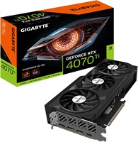 Видеокарта Gigabyte GeForce RTX 4070 Ti WINDFORCE OC 12G, 3 вентилятора WINDFORCE, 12 ГБ 192-битной памяти GDDR6X, модель GV-N407TWF3OC-12GD 1000036418