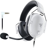 Игровая гарнитура Razer BlackShark V2 X: объемный звук 7.1 - 50-мм динамики - амбушюры из пены с эффектом памяти - для ПК, Mac, PS4, PS5, Switch, Xbox One, Xbox Series X|S, мобильных устройств - аудиоразъем 3,5 мм - белая 1000036610