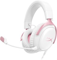 HyperX Cloud III – проводная игровая гарнитура, ПК, PS5, Xbox Series X|S, угловые 53-мм динамики, DTS, пена с эффектом памяти, прочный каркас, сверхчеткий 10-мм микрофон, USB-C, USB-A, 3,5 мм – розовая 1000036677