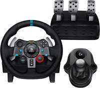 Руль и педали Logitech G G29 SE Driving Force Racing с обратной связью, отделкой из натуральной кожи и рычагом переключения передач Logitech G Driving Force — для PS5, PS4, PC и Mac — черный 1000036689