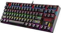 Механическая игровая клавиатура Redragon K552-RGB с арабским и английским языками, подсветкой, проводная, с защитой от пыли и переключателями для ПК под управлением Windows (черная, 87 клавиш, красные переключатели) 1000036722
