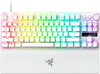 Проводная аналогово-оптическая киберспортивная клавиатура Razer Huntsman V3 Pro Tenkeyless: режим Snap Tap, быстрое срабатывание триггеров, регулируемая сила нажатия, RGB-подсветка Chroma, встроенная память, Type-C, игровой режим, американская раскладка — 1000036761