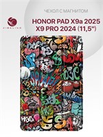 Кейс для Honor Pad X9a 2025, X9 Pro 2024 (11.5") (ELN2-W09, ELN2-W29) с интегрированным магнитом, с дизайном в стиле ГРАФФИТИ / Хонор Пад Х9а, Пад 9 Про 1000036989