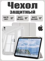 Накидка для планшета iPad 11 2025 A16 (11''), iPad 10 2022 (10,9 "), iPad 12 2026 (11'') изготовлена из экологически чистого материала, легкая и тонкая, мягкая. Есть два слоя защитной пленки 1000027448
