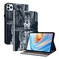 Чехол для планшета Tecno Megapad 11 LTE с оригинальным дизайном "Цветок Кот и тигр" - это стильный аксессуар для защиты вашего устройства 1000037126