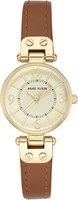 Женские кварцевые часы Anne Klein с аналоговым дисплеем и кожаным ремешком 1000037179