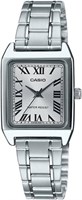 Женские кварцевые наручные часы Casio LTP-V007 Series Standard, модель для зарубежного рынка, серебристый металлический ремешок с римскими цифрами LTP-V007D-7B, тип браслета, серебристый металлический ремешок с римскими цифрами LTP-V007D-7B 1000037189