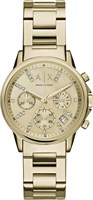 Женские часы A|X Armani Exchange, хронограф, с ремешком из нержавеющей стали или кожи 1000037213