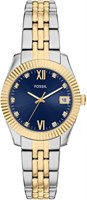 Женские аналоговые наручные часы Fossil ES5443 Scarlette, размер корпуса 32 мм, двухцветные 1000037228