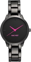 Женские наручные часы Nine West с браслетом цвета оружейной стали 1000037248