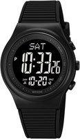 Водонепроницаемые цифровые спортивные часы TERRIFI с секундомером, универсальные многофункциональные наручные часы для активного отдыха с люминесцентным дисплеем и резиновым ремешком для мужчин и женщин 1000037307