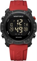 NAVIFORCE Мужские спортивные водонепроницаемые цифровые часы с секундомером и будильником, наручные часы с резиновым ремешком для женщин 1000037509