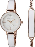 Женские часы-браслет Anne Klein с циферблатом, украшенным натуральными бриллиантами, в комплекте с браслетом, AK/3620 1000037526