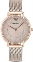 Женские двухстрелочные часы Emporio Armani из розовой нержавеющей стали, AR11129 1000037567