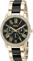 Женские кварцевые часы ACCUTIME XOXO, аналоговый дисплей и позолоченный ремешок XO5874 1000037569