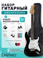 В комплекте с электрогитарой Стратокастер DAVINCI DST-100 BK идут 10 предметов 1000037829