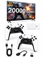 Игровая консоль BORTONY Retro Game Console, беспроводная, с функцией Plug and Play, встроенными более чем 20 000 игр и 42 эмуляторами. Улучшенные два беспроводных игровых контроллера 2.4G 4K HDMI (64 ГБ) 1000039720