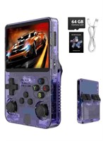 Портативная игровая консоль HIPOP R36S, 3,5-дюймовый IPS-экран, открытая система Linux, игровая консоль R36S, карта памяти TF 64 ГБ, эмулятор 10+, консоль R36S с двумя 3D-джойстиками для мальчиков и девочек 1000039723