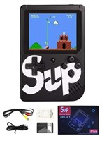 Портативная игровая консоль SUP с 400 классическими ретро-играми, 3-дюймовым цветным экраном, перезаряжаемой батареей, компактное игровое устройство для детей и взрослых | Черный 1000039741